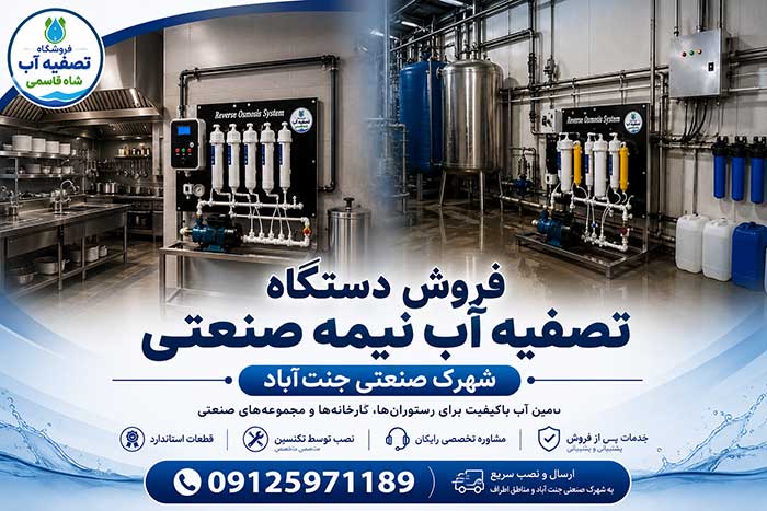 فروش-دستگاه-تصفیه-آب-نیمه-صنعتی-در-شهرک-صنعتی-جنت-آباد-نصب-شده-در-رستوران-و-کارخانه